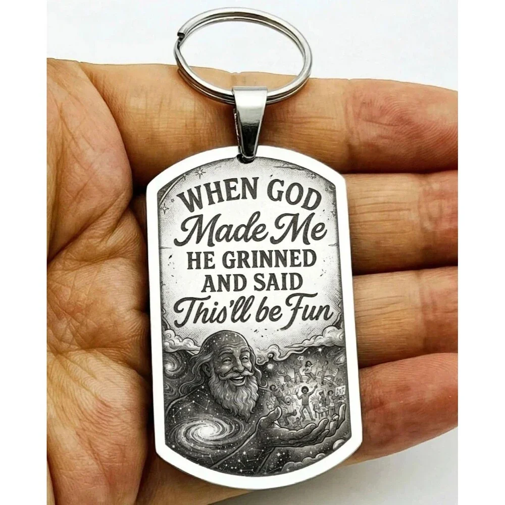 You Amaizng God Made You Jesus Lord Bible Stainless Keychain Bible Heaven Lord